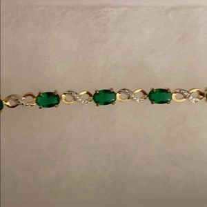 Emerald Infinity Bracelet